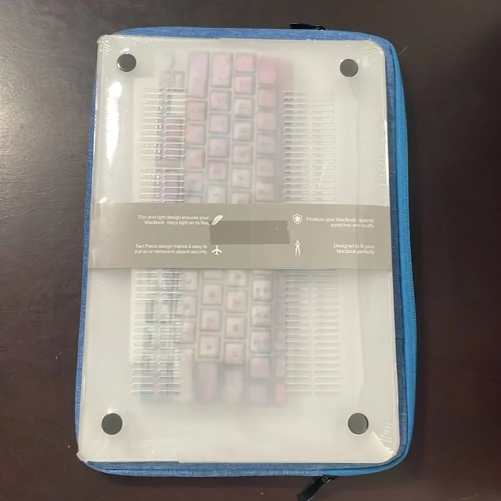 MacBook Air 13” shell and blue soft case